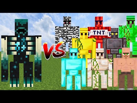 WARDEN GOLEM vs ALL GOLEMS | Minecraft Mob Battle
