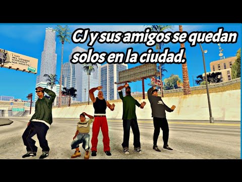 CJ and his friends are left alone in the city - GTA: San Andreas Loquendo.