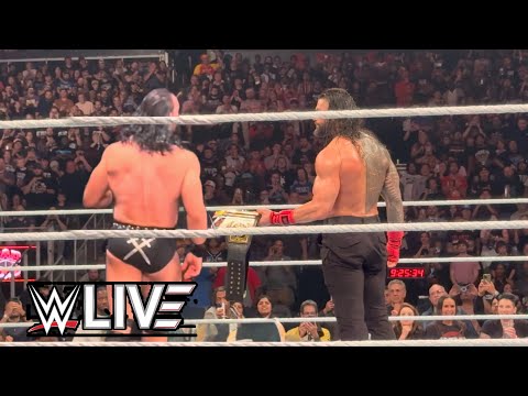 WWE Live Event 18/2/26 Roman Reigns Giving Title to Drew McIntyre that he deserve Unseen Video