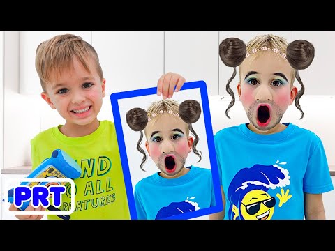 Vlad e Niki se divertem com máscaras mágicas