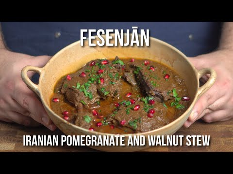How to make Fesenjān (Fesenjoon) - A regal iranian Pomegranate and Walnut stew
