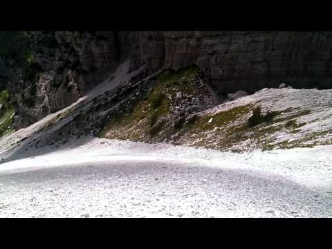 gravel landslide from Sasso di Bosconero