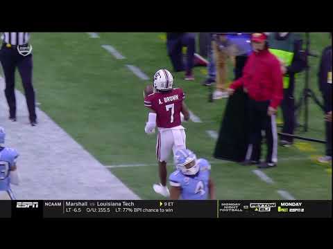 2021 Dukes Mayo Bowl USC vs UNC - Ahmarean Brown 26 Yd Reception