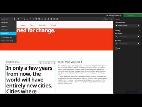 TYPO3 Neos Anleitung, Teil 2: Inhalte erstellen und bearbeiten