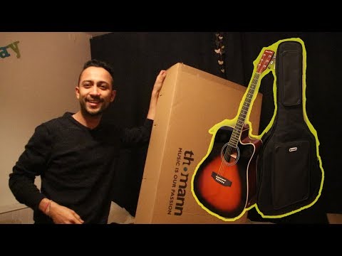 Unboxing of Harley Benton D-120 CE VS Guitar | Review Harley Benton D-120 CE VS | Thomann Music