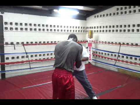 Julius Jackson hitting pads