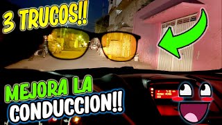 3 TRUCOS😱 PARA MEJORAR LA VISIBILIDAD EN LA NOCHE🌚/MANEJO DE NOCHE/AUMENTA MEJOR LA VISIBILIDAD🟡!!