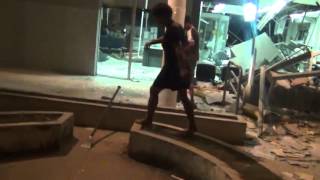 Banco do Brasil em São Miguel do Gumá apos explosão calsado por assaltantes 11 09 2012