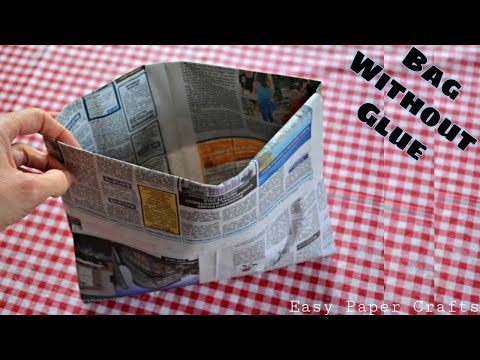 Newspaper bag without glue - Paper Bag without Glue