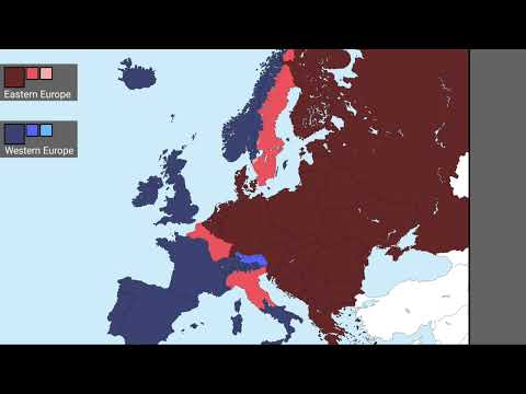 Eastern Europe vs Western Europe map