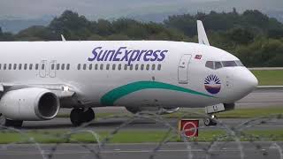 SunExpress B737 Arrives into Manchester MAN 13/8/24 #youtubevideo #aviation #manchester #subscribe