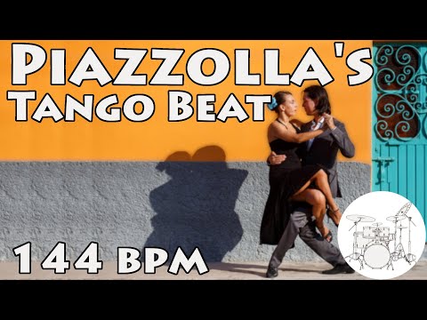Play along Drums | Piazzolla Nuevo Tango Beat 144 bpm