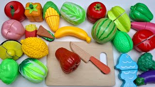 Satisfying Video | Cutting Apple Cabbage, Fruits and Vegetables | Wooden & Plastic ASMR Squishy