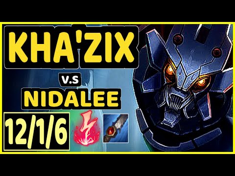 KIREI (KHA'ZIX) vs NIDALEE - 12/1/6 KDA JUNGLE CHALLENGER GAMEPLAY - EUW