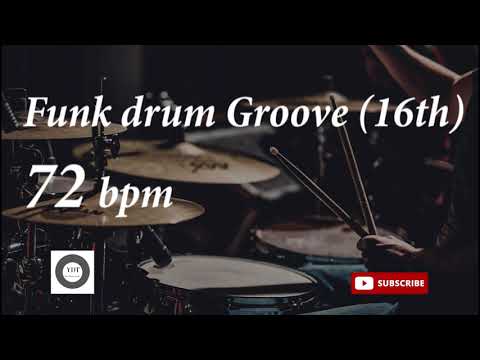 Funk Drum Groove HH 16th - 72 bpm - HQ
