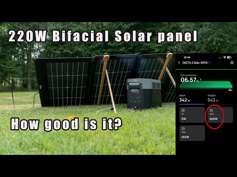 Ecoflow 220W BiFacial Solar Panel Review - Off-grid camping