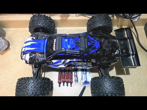 Upgrading a Traxxas E-Revo 2.0 VXL Part 1 Shocks, Limit Straps, and Rear Brace