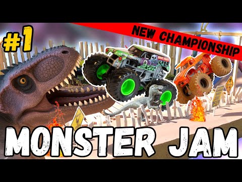 MONSTER JAM Competition #1: Toy Diecast MONSTER TRUCK CHAMPIONSHIP '25 Racing Dinosaurs Race Battle