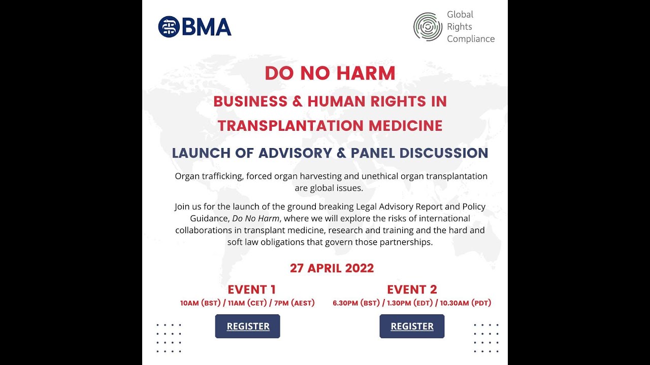 Do No Harm: Launch Event of Legal Advisory Report & Policy Guidance
