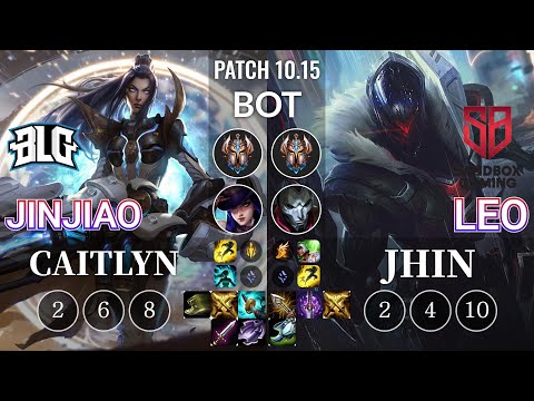 BLG Jinjiao Caitlyn vs SB Leo Jhin Bot - KR Patch 10.15