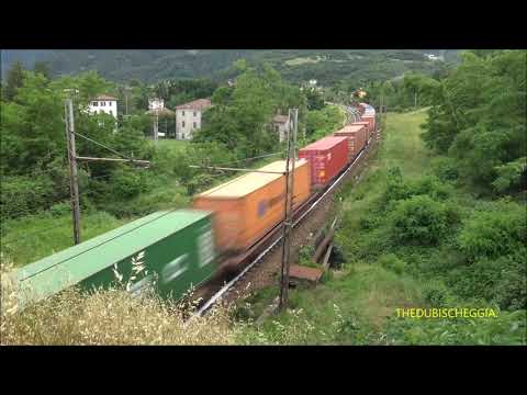 TRENI MERCI A VOLONTA SULLA LINEA DEI GIOVI A RIGOROSO. (AL) 7 - 6 -  2018.