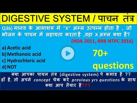 #Crackgktricksपाचन तंत्र /digestive system 70+ previous years exam questions / hindi ssc-cgl/railway Video