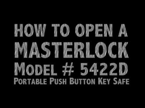 How To Open a Masterlock (5422D) Portable Push Button Key Safe