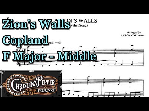 Zion's Walls F Major Piano Accompaniment, Aaron Copland Middle Voice Karaoke