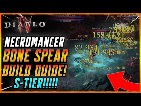 Necromancer END GAME BONE SPEAR Build Guide Diablo 4 Season 2!