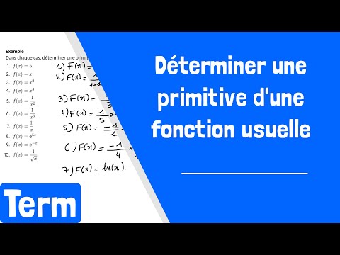 Comment déterminer une primitive d'une fonction usuelle ?