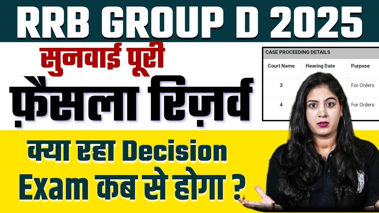 RRB Group D Court Case Update 2025 | सुनवाई हुई पूरी, फ़ैसला हुआ रिज़र्व 🔥| RRB Group
