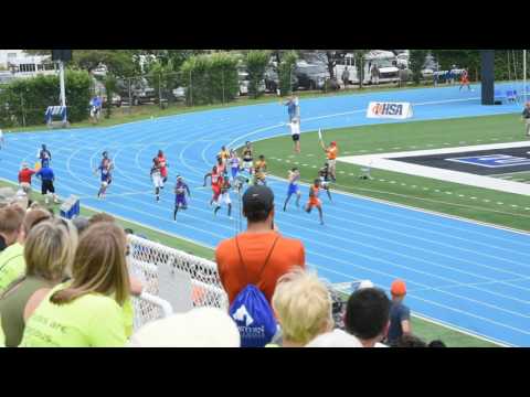 2016 IHSA 3A Prelims boy's 4x100m relay Heat 4
