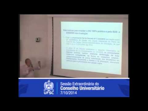 Debate sobre a EBSERH no Conselho Universitário - 07/10/2014