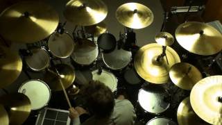 Drumming along to &quot;Afterimage&quot; by Rush (top view)