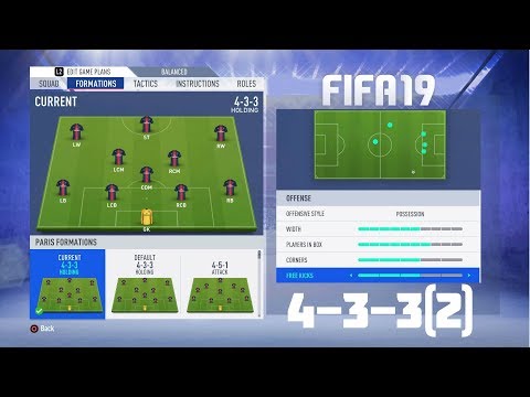 Fifa 19 Best Formation (4-3-3(2)) Tutorial - Best Custom Tactics & Instructions & More!!