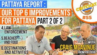 Bangkok Chitchat #55 -  Part 2/2 - Top 6 Improvements for Pattaya - Police, beaches and attractions.