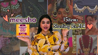 Meesho maha sale jewellery set & Earrings haul Rs.214 - Rs.500 // Affordable Jewellery set haul