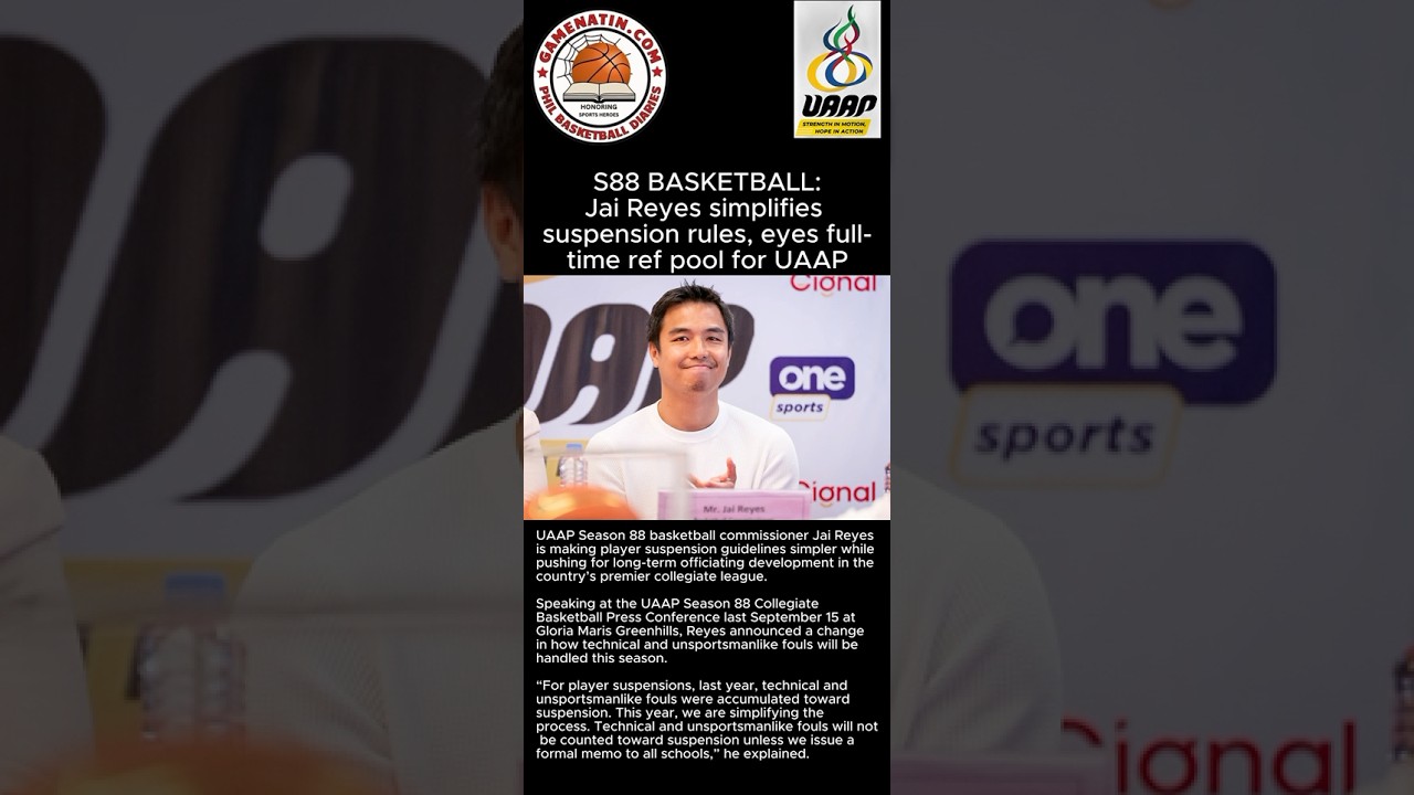 UAAP Basketball: Reyes announces changes in officiating