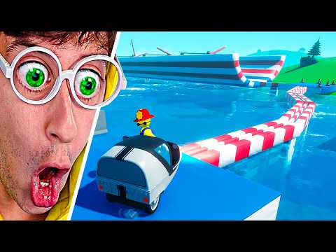 24 HORAS haciendo PARKOUR con COCHE 🔥😱!! (imposible 💀) - Wobbly Life Sos Ops TEKENDO