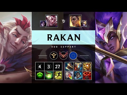 Rakan Support vs Rell - EUW Grandmaster Patch 25.07