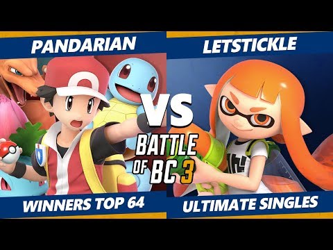 Smash Ultimate Tournament - Pandarian (Pokemon Trainer) Vs. LetsTickle (Inkling) BoBC3 SSBU Bracket