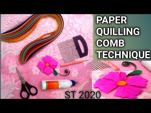 #Quilling/How To Use Quilling Comb/ Flower Pattern/Basic Comb Technique.