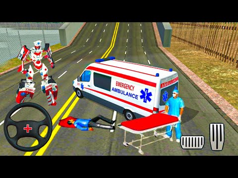Ambulance Robot City Rescue Driving #11 - City Road Accident Emergency Crazy Driv - Android Gameplay