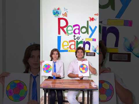 Colour Ball painting🖼️in School😱|| Jashvi Vishvi || #shorts #youtubeshorts #trending #viral