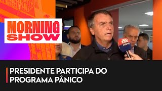 Bolsonaro chega aos estúdios da Jovem Pan