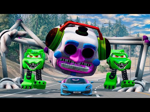 Cars Crash Test with DJMAN & MCQUEEN BOXY BOO – BeamNG.Drive