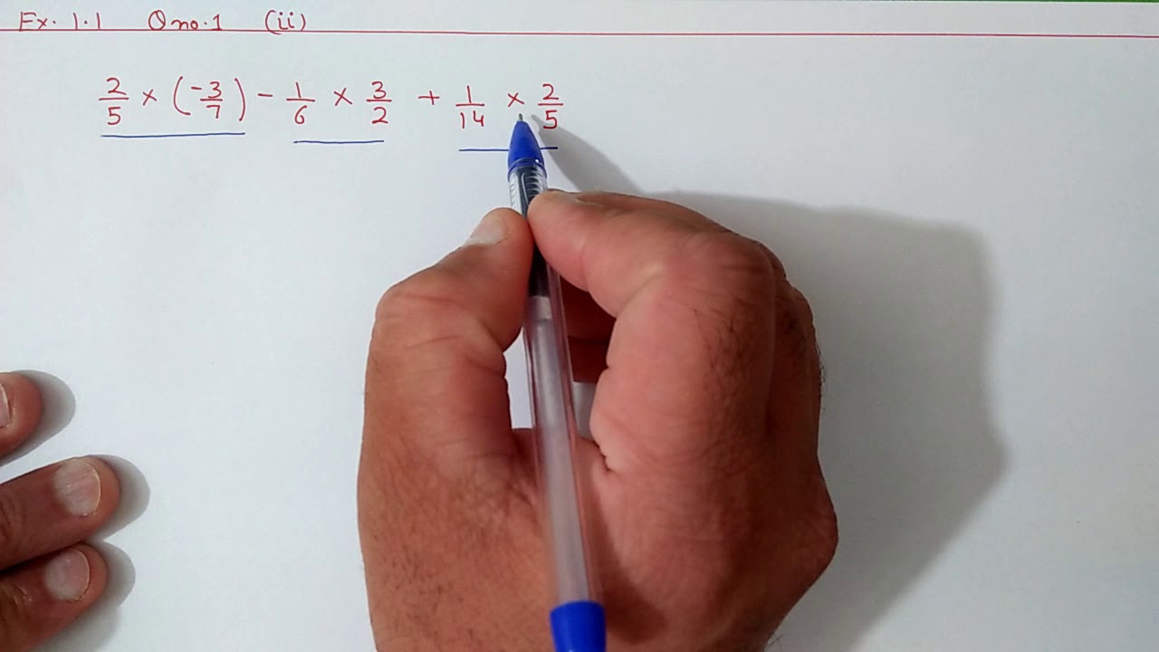 Ex.1.1 Q.1 Chapter:1 Rational Numbers | Ncert Maths Class 8 | Cbse