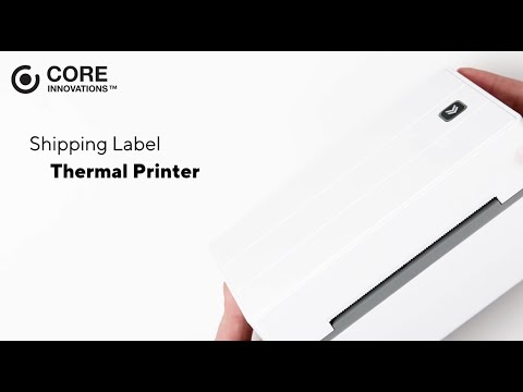Part of a video titled Core Innovations Shipping Label Thermal Printer (CTP800BD)