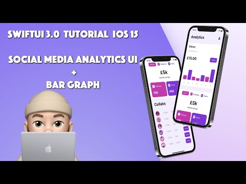 SwiftUI 3.0 - Social Media Analytics UI + Bar Graph Using Xcode 13