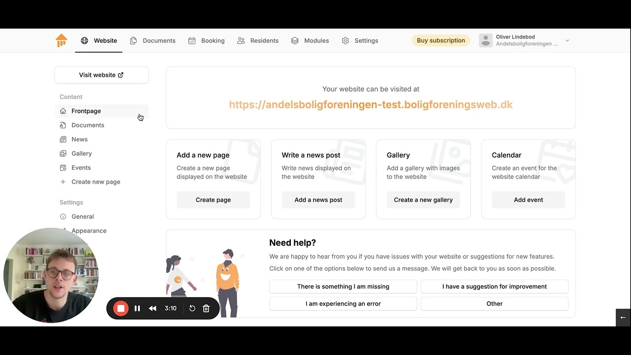 Direct from Support: How to set up a HOA website in Anyhoa